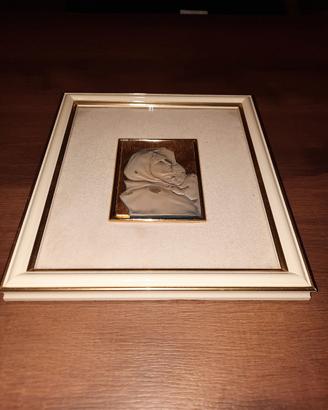 Quadretto Madonna con Bambino in Argento 925
