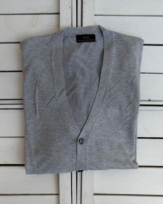Maglia Cardigan Uomo Zara Tg. M Grigio