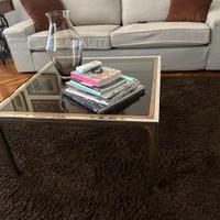 Tavolino in vetro e acciaio