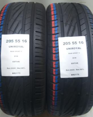 2 GOMME 205 55 16 UNIROYAL BR2175