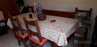 TAVOLO IN LEGNO NATURALE DI PINO CM 180x60