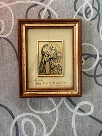 Quadretto Sacro Vintage con Riproduzione d'Arte