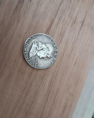 moneta 1/2 Dollaro del 1954 