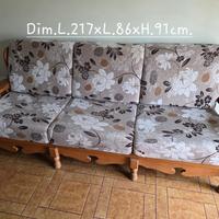 DIVANO IN LEGNO ROVERE