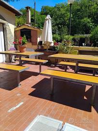 Tavoli da giardino con seduta  stile McDonaldon