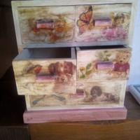 mobiletto cassetti decoupato bambola organizer