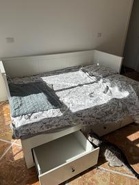 Divano Letto Contenitore Bianco - Ikea Hemnes