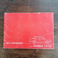Alfa Romeo Giulietta manuale. 