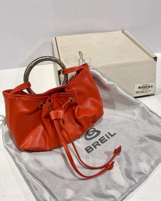 Borsa BREIL snake bag soft orange vera pelle Y2K
