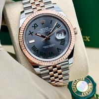Rolex Datejust 41 Everose Wimbledon Full Set Nuovo