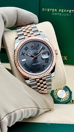 Rolex Datejust 41 Everose Wimbledon Full Set Nuovo