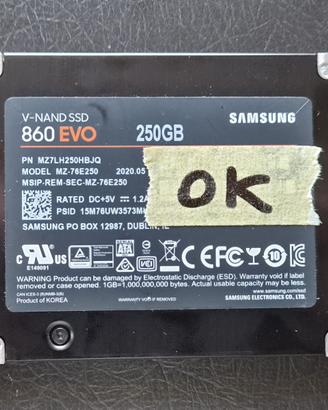 SSD Sata 250GB Samsung EVO 860