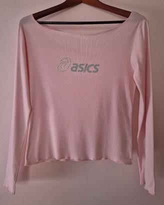 Tshirt Rosa Maniche Lunghe Asics