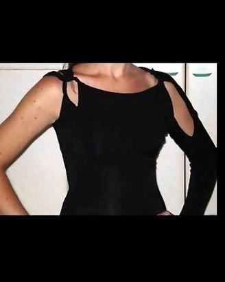 TOP PHARD *NUOVO* AD INTRECCI CON SPACCO SU MANICA
