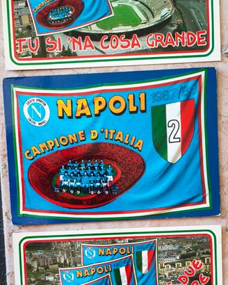 Lotto 3 cartoline Napoli Campione d'Italia 1987 