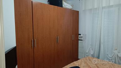 Armadio 6 ante marrone 270 x 240 x 57 cm