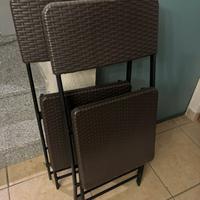 Set sedie da esterno rattan