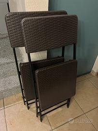 Set sedie da esterno rattan