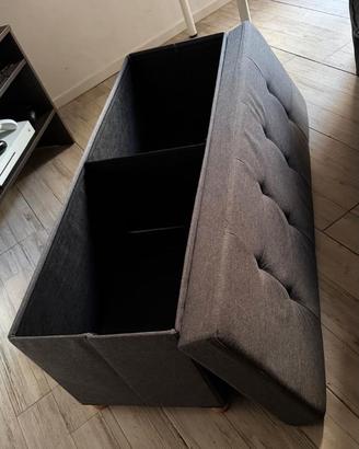 Pouf poggiapiedi con contenitore