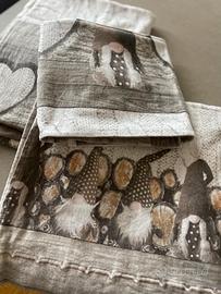 Completo lenzuola flanella letto singolo gnomo