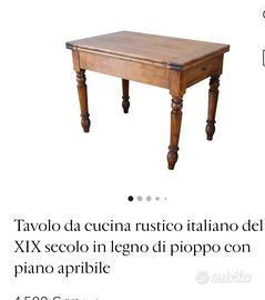 Tavolo Rustico Italiano del XIX sec