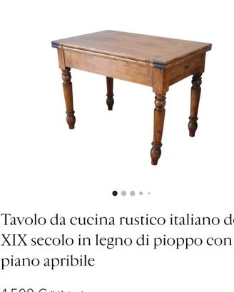 Tavolo Rustico Italiano del XIX sec