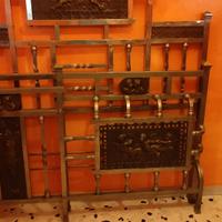 letto antico in ottone e bronzo 