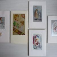 5 Santini prima comunione anni '60-70 riflettente