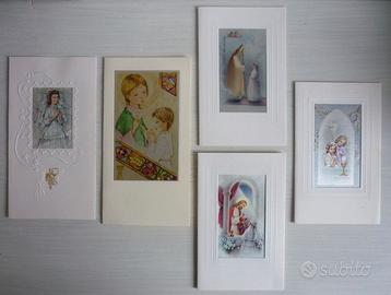 5 Santini prima comunione anni '60-70 riflettente