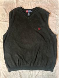 Gilet smanicato blu scuro taglia XL 100% cotone