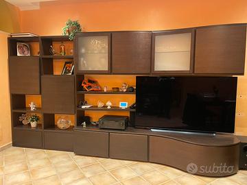 Parete attrezzata rovere moro