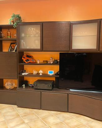 Parete attrezzata rovere moro