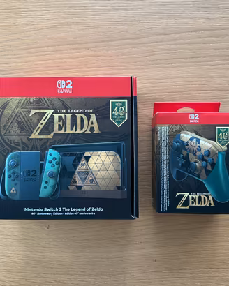 Switch 2 Zelda 40th Anniversary + Pro Controller