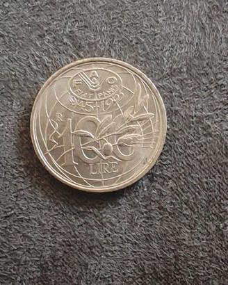 Moneta 100 Lire FAO 1995 Piccola
