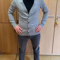 Cardigan golfino grigio taglia S