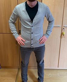 Cardigan golfino grigio taglia S