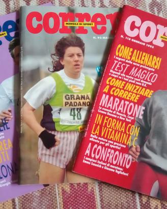 Riviste sportive anni '80 e '90 CORRERE; SAMURAI;