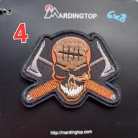 patch teschi militari con  velcro