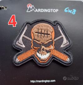 patch teschi militari con  velcro
