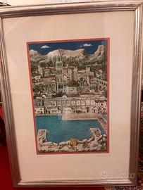 Quadro Acquaforte Galeazzo Viganò Spalato