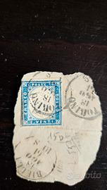 Francobollo del Regno di Sardegna — 20 Centesimi A
