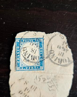 Francobollo del Regno di Sardegna — 20 Centesimi A