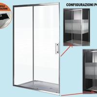 Parete doccia scorrevole Brixo Colomba cm 90 x 185