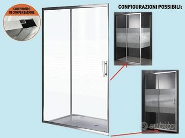 Parete doccia scorrevole Brixo Colomba cm 90 x 185