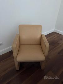 🪑 8 Poltrone Design Rolf Benz Ego – Pelle Beige –