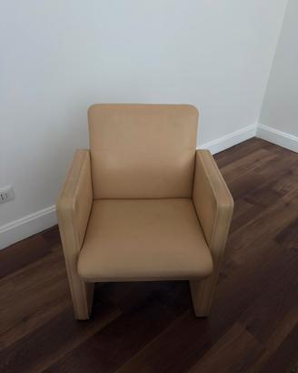 🪑 8 Poltrone Design Rolf Benz Ego – Pelle Beige –