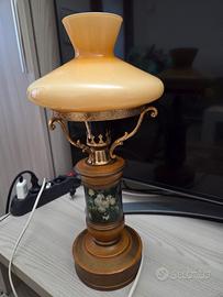 Lampada da tavolo vintage stile abat-jour
