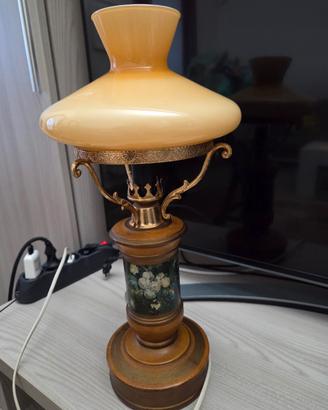 Lampada da tavolo vintage stile abat-jour