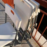 4 sedie pieghevoli IKEA bianche – salvaspazio