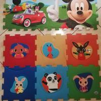 Tappeto puzzle Disney Topolino e Bing.